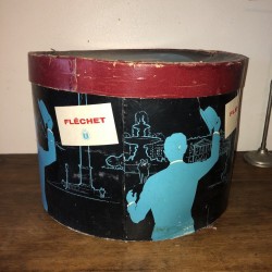 Old hat box | Fléchet | Blue man decor