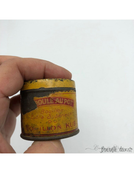 RARE "POULE DU POT" very old small bouillon box KUB