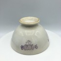 Ancien bol | Hauteur 6 cm  | Blanc décor violet | Collection de bols anciens