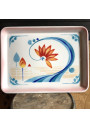 Vintage enamelled sheet metal tray | Vintage kitchen decor