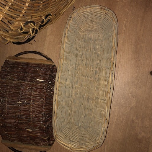 Lot of 4 large wicker baskets | Large old baskets