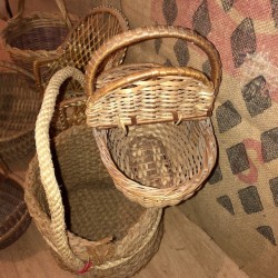 Lot of 7 old basketwork | Old baskets | Old basketry