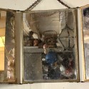 Ancien miroir triptyque | Miroir triptyque