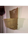 Small vintage wicker wall hood for plant