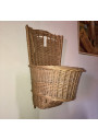 Small vintage wicker wall hood for plant