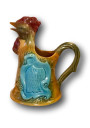Old barbotine rooster pitcher | Le Gaulois