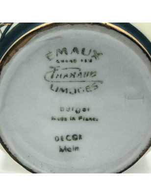 Ancienne Lampe Berger Tharaud | Limoges émaux | Signée Hauteur 18,5 cm