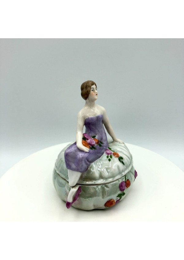 Boîte à Bijoux Vintage Pierrot – Décoration Rétro Mélancolique, Fabrication Française, Neuf Sans Emballage