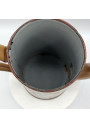 Old enamelled sheet coffee maker| AUBECQ | Brown | Embossed floral decor