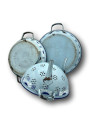 Old kitchen set in enamelled sheet metal | Light blue | Kitchen decor