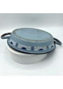 Old kitchen set in enamelled sheet metal | Light blue | Kitchen decor