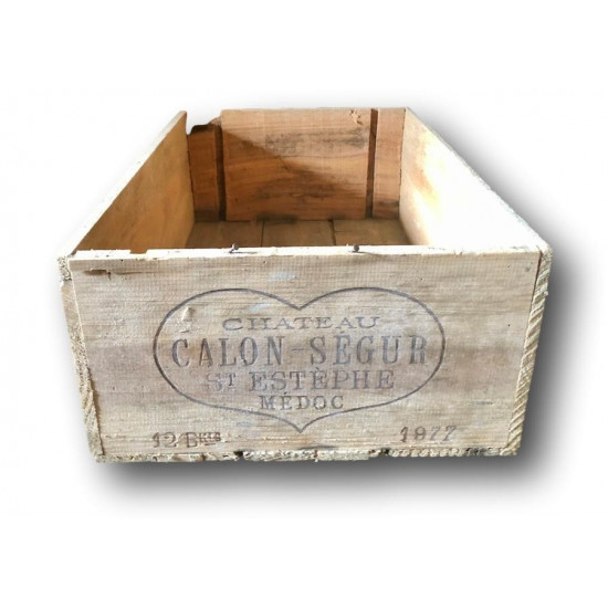 Old wooden wine crate | Chateau Calon Segur Estephe 1977