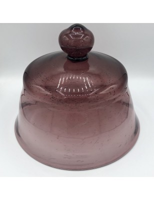 Ancienne cloche en verre bullé dans le goût de BIOT| Cloche en verre vintage