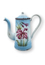 Old enamelled tin coffee maker | Floral decor | Enamel coffee maker
