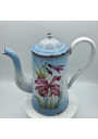 Old enamelled sheet coffee maker | Floral decor | Enamel coffee maker