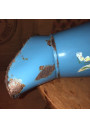 Old enamelled sheet water jug | Embossed Floral Decor