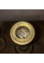 Old pair of candelabra with chains | In brass and black marble | 3 Flames