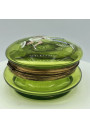 Old small enamelled glass jewelry box | Character decor