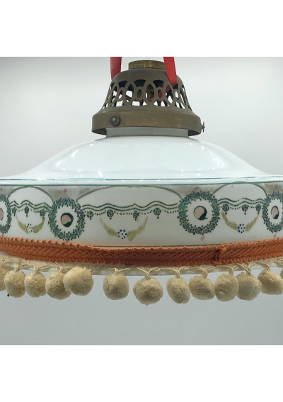 Bonbonnière Ancienne En Opaline Blanche – Panier Et Cygne – Verre – Occasion