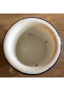 Ancien petit pot de chambre  en tôle émaillée | Ancien petit pot d'aisance