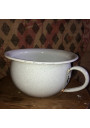 Old enamelled sheet chamber pot | Heather gray