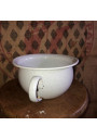 Old enamelled sheet chamber pot | Heather gray