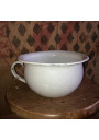 Old enamelled sheet chamber pot | Heather gray