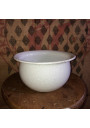 Ancien pot de chambre en tôle émaillée | Gris chiné