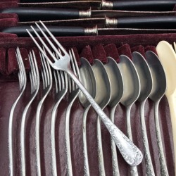 Old dinette housewife box | Box of 23 old dinette cutlery