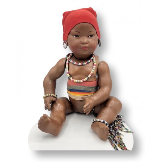 Very rare Petitcollin of the "native" type | Old Petitcollin celluloid doll