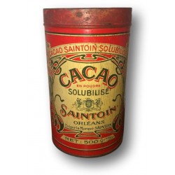 Old advertising box in lithographed sheet metal | Cocoa Saintoin Orléans