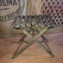 Ancien tabouret pliant en bois de pêcheur |  Tabouret de pêche