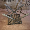 Ancien tabouret pliant en bois de pêcheur |  Tabouret de pêche