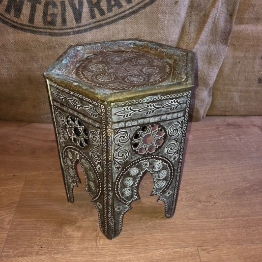 Small side coffee table or pot holder | Oriental brass