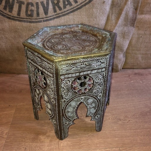Small side coffee table or pot holder | Oriental brass