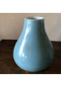 Paire de vases anciens en opalines |Décor bleu et doré avec renard et sanglier