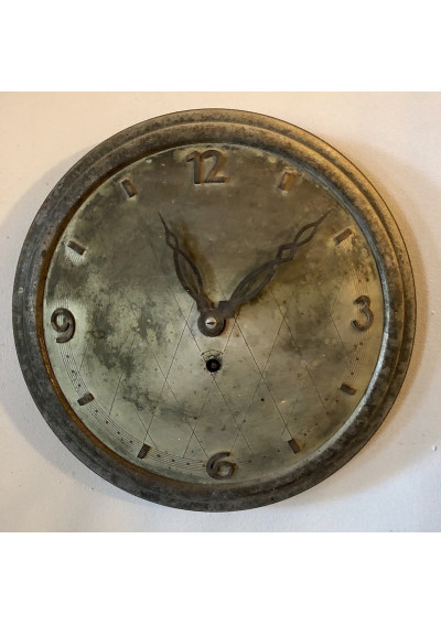 Ancienne pendule murale ronde | Pendule murale vintage en tôle