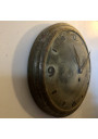 Ancien pendule murale ronde | Pendule murale vintage en tôle