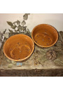 set of 2 molds or stoneware bowls for faisselle