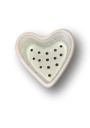 Heart Shaped White Porcelain Faisselle Mold