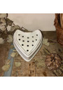 Heart Shaped White Porcelain Faisselle Mold