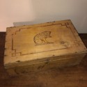Old advertising wooden box Amidon au Chat