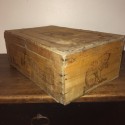 Old advertising wooden box Amidon au Chat