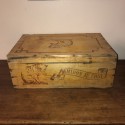 Old advertising wooden box Amidon au Chat