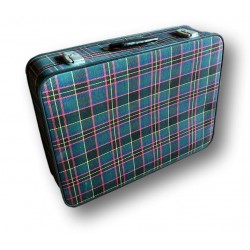Vintage HOMA tartan suitcase | Old suitcase from the 1960s