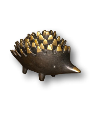 Anciens cendriers hérissons gigogne | En bronze | Style Walter Bosse