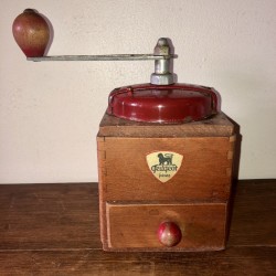 Old Peugeot Frères coffee grinder | Red