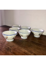 Set of 6 small bowls with floral decoration | P. L France