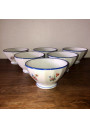 Set of 6 small bowls with floral decoration | P. L France