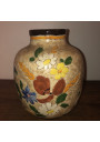 Ancien vase en céramique polychrome signé J.Massier Vallauris 1985